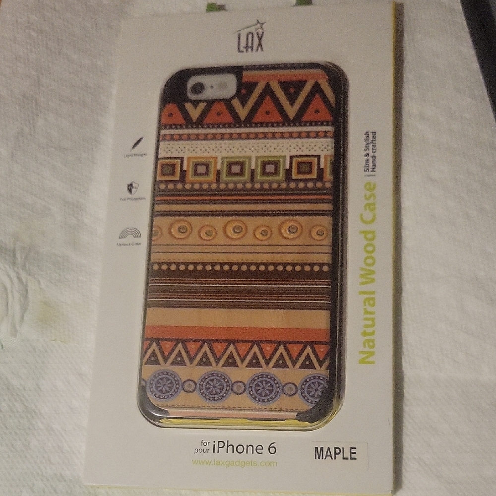 LAX MapleNatural Wood Slim & Stylish Hand- Crafted Case for iPhone 6 -Multicolor